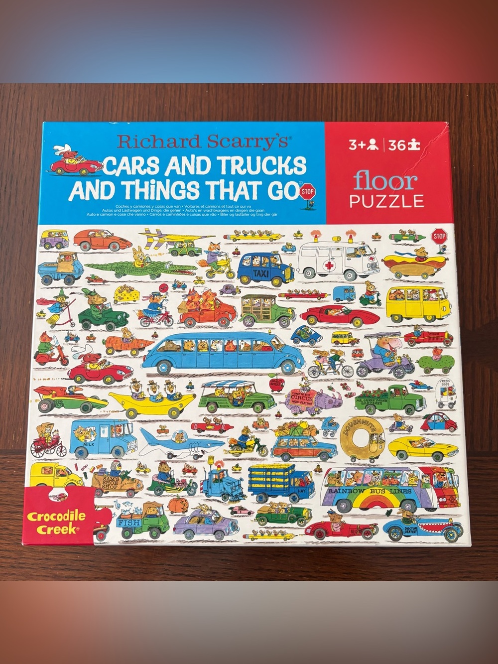 Richard Scarry’s Cars and Trucks and Things That Go Floor Puzzle - EUC 36 piece